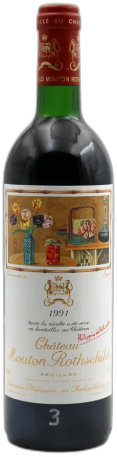 capture du vin Mouton Rothschild 1991