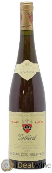 image du vin Alsace Gewurztraminer Goldert Grand Cru Vendanges Tardives Zind-Humbrecht