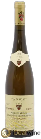 vue du vin Alsace Gewurztraminer Vendanges Tardives Herrenweg de Turckheim Vieilles Vignes Zind-Humbrecht