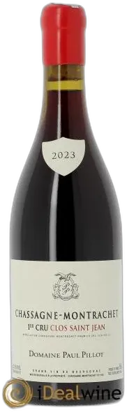 image du vin Paul Pillot Chassagne Montrachet 1er Cru Clos Saint Jean 2022 Rouge