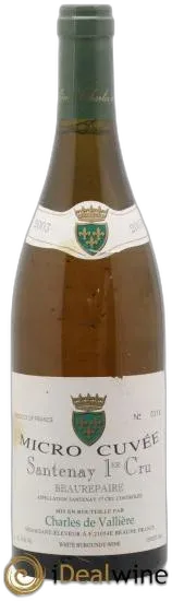 photo du vin Santenay 1er Cru Beaurepaire Micro Cuvée Par Charles de Vallière