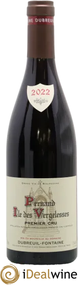 photo du vin Pernand-Vergelesses 1er Cru Ile des Vergelesses Domaine Dubreuil Fontaine