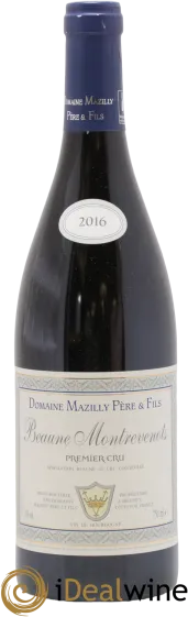 photo du vin Beaune 1er Cru Montrevenots Domaine Mazilly Père et Fils