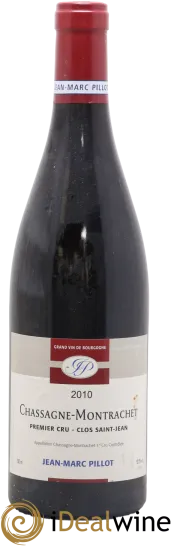 image du vin Paul Pillot Chassagne Montrachet 1er Cru Clos Saint Jean 2022 Rouge