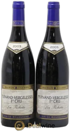 vue du vin Pernand-Vergelesses 1er Cru les Fichots Maison Champy