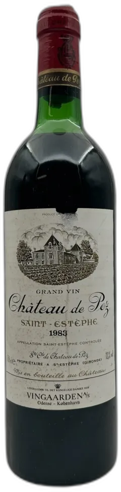 vue du vin Château de Pez Saint-Estèphe 1983