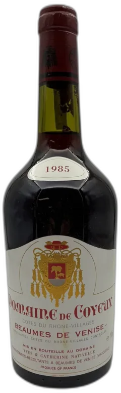 photo du vin Beaumes de Venise Domaine de Coyeux 1985