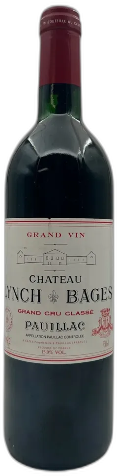 vue du vin Château Lynch cuit 1992
