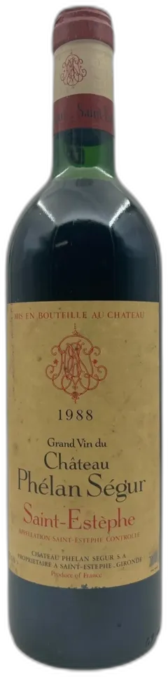 image du vin Phelan Ségur Saint-Estèphe Château 1988