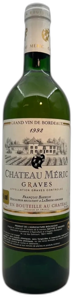 photo du vin Vin blanc Château Méric Graves 1992