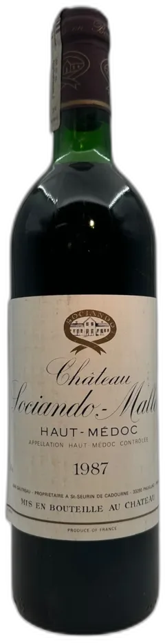photo du vin Haut-Médoc Château Sociando-Mallet 1987