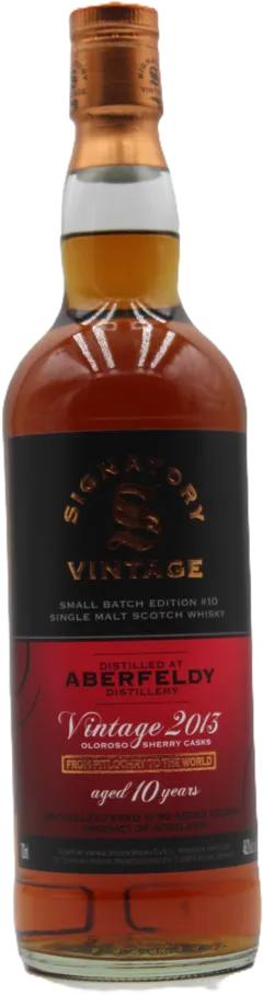 vue du vin 10 Ans 2013 1st Fill Oloroso Sherry Casks 2013 Signatory Aberfeldy Distillery
