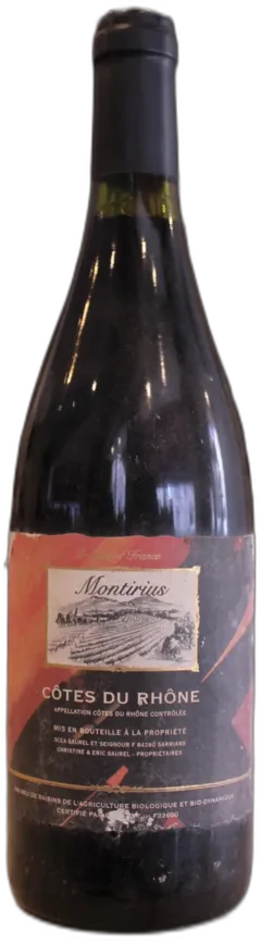 vue du vin Domaine Montirius Côtes du Rhône Jardin Secret 2017