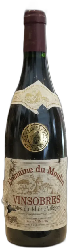 photo du vin Cotes du Rhone Villages Vinsobre 2003 Domaine du Moulin