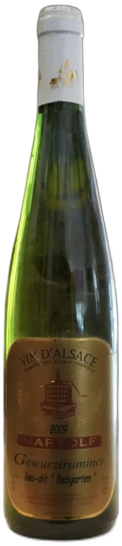 illustration du vin Gewurztraminer Lieux Dits Rebgarten 2009 Marzolf