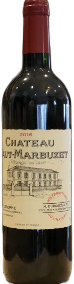 illustration du vin Saint Estephe 2016 Chateau Haut Marbuzet