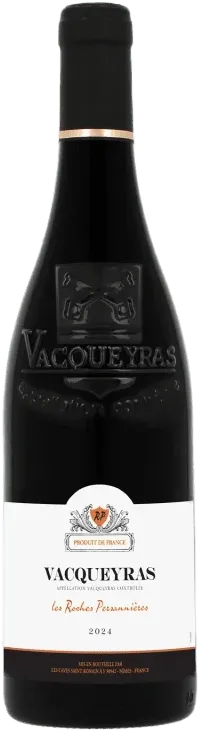 image du vin les Roches des Dentelles 2018 Aoc Vacqueyras Vin Rouge de la Vallée du Rhône Bio