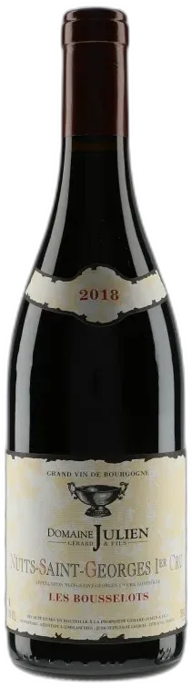 photo du vin Domaine Julien "les Bousselots" Nuits Saint-Georges 1er Cru Rouge Nuits-Saint-Georges