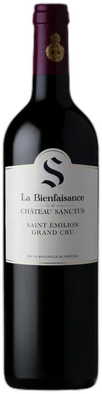 photo du vin Château Sanctus Saint-Emilion Grand Cru la Bienfaisance de Château Sanctus Rouge 2016