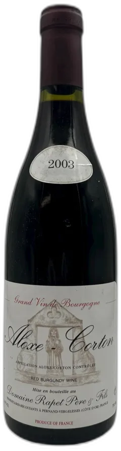 image du vin Rapet Aloxe Corton 1988