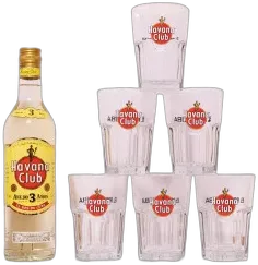photo du vin Rhum Havana Club 3 Ans 6 Verres Havana