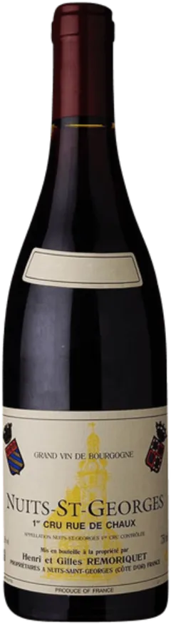 photo du vin Henri et Gilles Remoriquet Nuits Saint Georges 1er Cru Rue de Chaux 1989