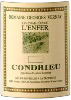 capture du vin Domaine Georges Vernay Condrieu "les Chaillées de l'Enfer" 2020