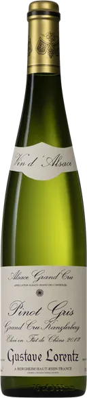 aperçu du vin Alsace Grand Cru Kanzlerberg Pinot Gris Blanc Gustave Lorentz