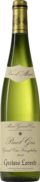 aperçu du vin Alsace Grand Cru Kanzlerberg Pinot Gris Blanc Gustave Lorentz