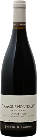 vue du vin Chassagne-Montrachet Premier Cru Morgeot Rouge 2022 Justin Girardin