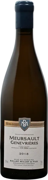 vue du vin Ballot-Millot Meursault 1er Cru "Genevrières" 2020