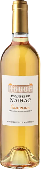 photo du vin Sauternes Esquisse de Nairac Blanc Château Nairac