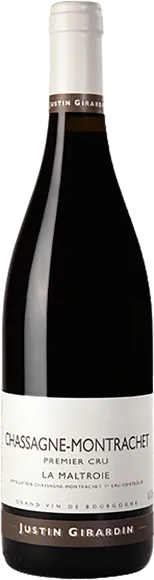 vue du vin Chassagne-Montrachet Premier Cru Morgeot Rouge 2022 Justin Girardin