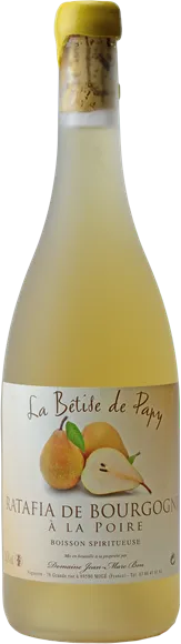 vue du vin Ratafia de Bourgogne à la Poire la Bêtise de Papy