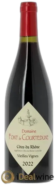 aperçu du vin Côtes du Rhône Vieilles Vignes Font de Courtedune