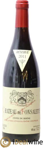 photo du vin Côtes-du-Rhône Cuvée Syrah Château de Fonsalette