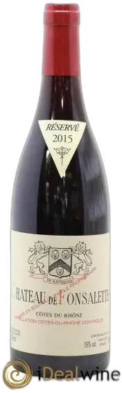 photo du vin Côtes-du-Rhône Cuvée Syrah Château de Fonsalette