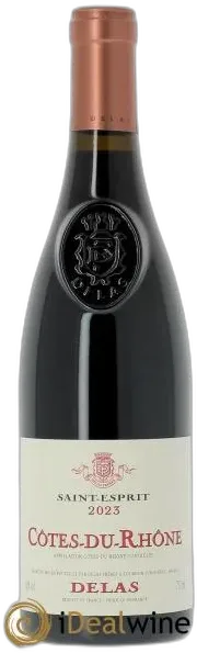 capture du vin Delas Frères Côtes du Rhône Rouge Saint-Esprit 2022