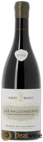 vue du vin Albert Bichot Domaine du Clos Frantin Vosne-Romanée 1er Cru les Malconsorts