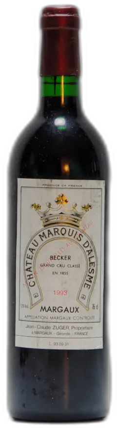 image du vin Château Marquis d’Alesme 2019 3ème Cru Classé
