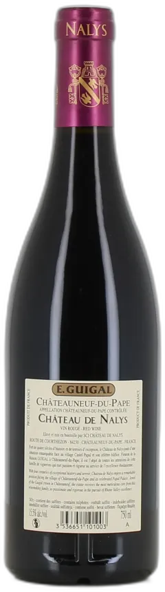 image du vin Saintes Pierres de Nalys Rouge 2019 Château de Nalys E. Guigal