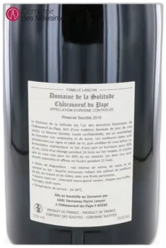 photo du vin Reserve Secrete