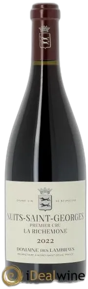 photo du vin Domaine des Lambrays "la Richemone" 1er Cru Nuits Saint-Georges Rouge Nuits-Saint-Georges