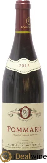 photo du vin Gilbert Germain Pommard 1986