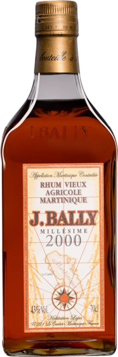 photo J. Bally Rhum Vieux Agricole de Martinique “Millésime“ Brun 2000 43° Giftbox