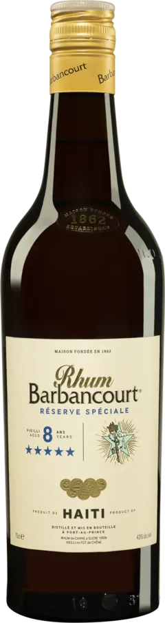 photo du vin Barbancourt Agricultural Haitian Rhum "8 Ans - Réserve Spéciale - 160ème Anniversaire" Brun