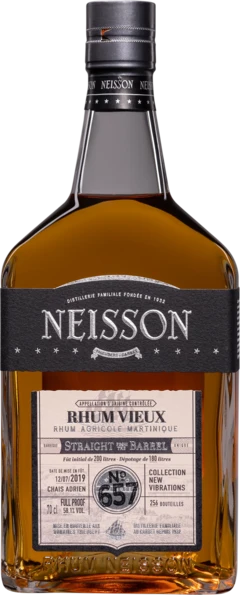photo Neisson Rhum Vieux Agricole de Martinique “Straight From The Barrel 657 Chai Adrien Collection New Vibrations“ Brun 58 1°