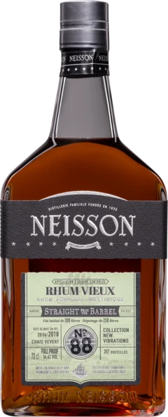photo Neisson Rhum Vieux Agricole de Martinique “Straight From The Barrel 88 Chai Vevert Collection New Vibrations“ Brun 54 6°