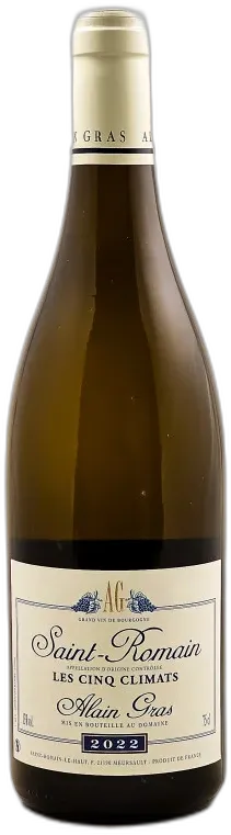 photo du vin Alain Gras Saint Romain "les Cinq Climats" 2022