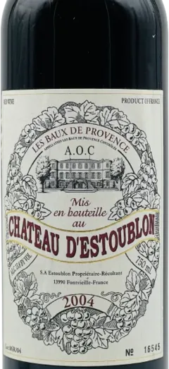 photo du vin Château d’Estoublon